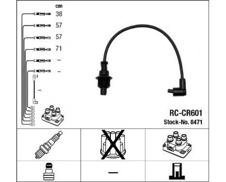 Ignition Cable Kit RC-CR601 NGK