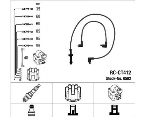 Ignition Cable Kit RC-CT412 NGK