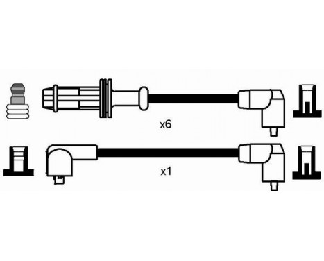 Ignition Cable Kit RC-CT412 NGK, Image 2