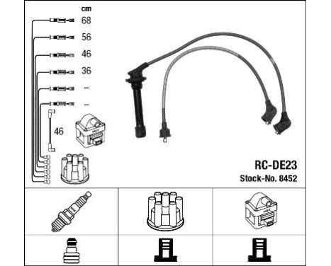 Ignition Cable Kit RC-DE23 NGK