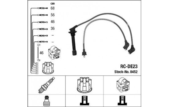 Ignition Cable Kit RC-DE23 NGK