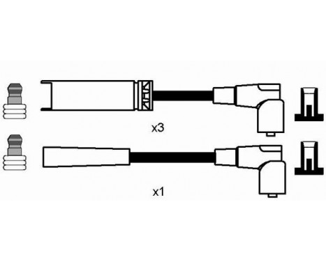 Ignition Cable Kit RC-DW301 NGK, Image 2