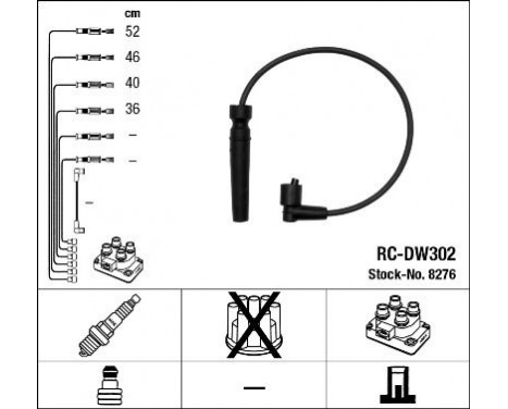 Ignition Cable Kit RC-DW302 NGK