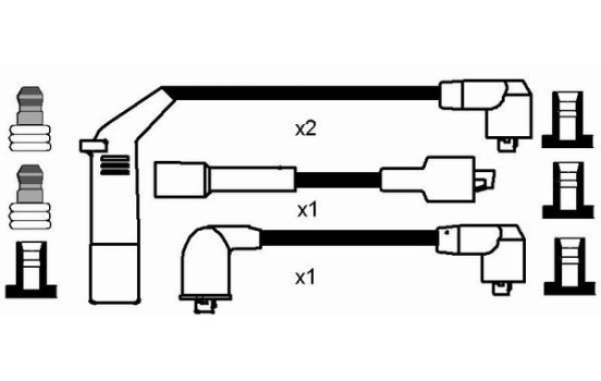 Ignition Cable Kit RC-DW304 NGK, Image 2