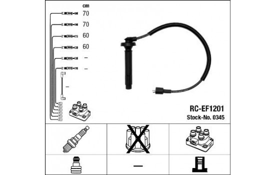 Ignition Cable Kit RC-EF1201 NGK