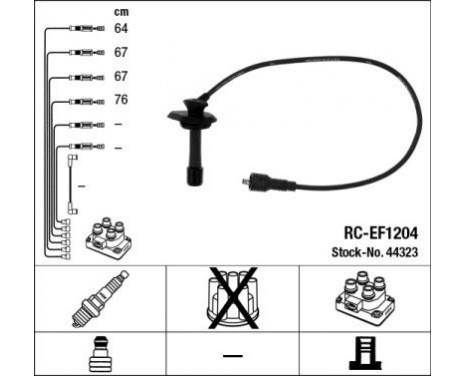 Ignition Cable Kit RC-EF1204 NGK