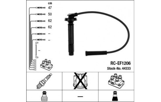 Ignition Cable Kit RC-EF1206 NGK