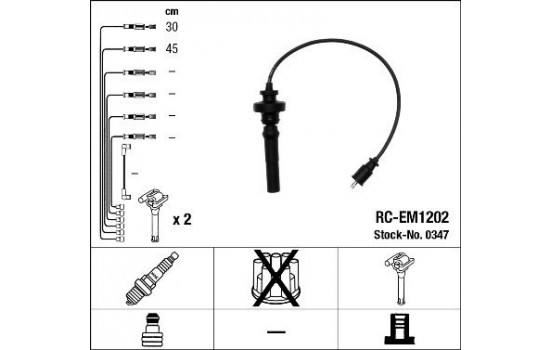 Ignition Cable Kit RC-EM1202 NGK