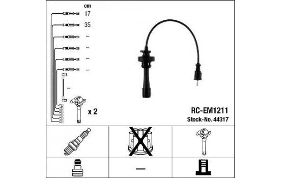 Ignition Cable Kit RC-EM1211 NGK