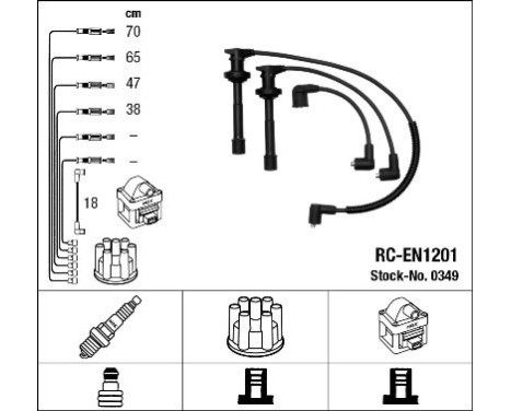 Ignition Cable Kit RC-EN1201 NGK