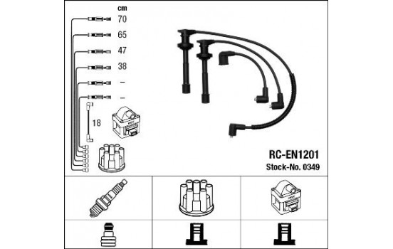 Ignition Cable Kit RC-EN1201 NGK