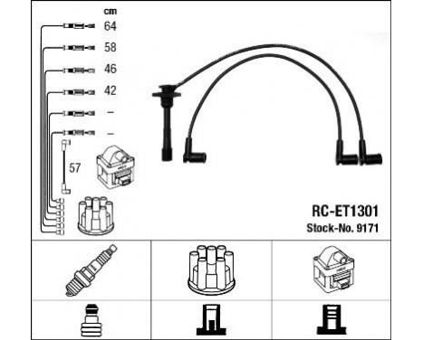 Ignition Cable Kit RC-ET1301 NGK