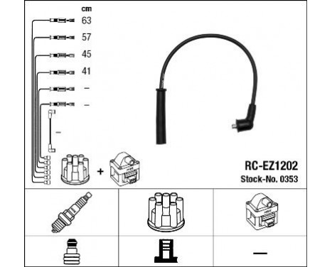 Ignition Cable Kit RC-EZ1202 NGK