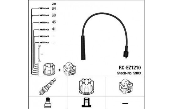 Ignition Cable Kit RC-EZ1210 NGK