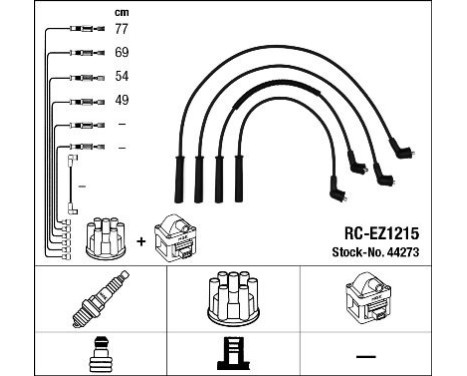 Ignition Cable Kit RC-EZ1215 NGK