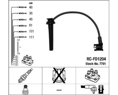 Ignition Cable Kit RC-FD1204 NGK