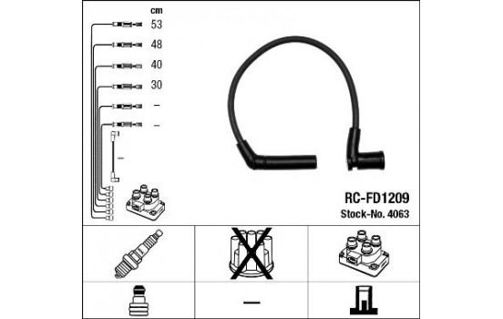 Ignition Cable Kit RC-FD1209 NGK