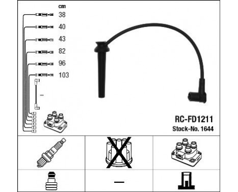 Ignition Cable Kit RC-FD1211 NGK