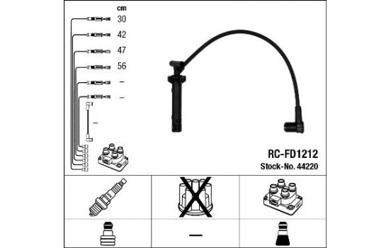 Ignition Cable Kit RC-FD1212 NGK