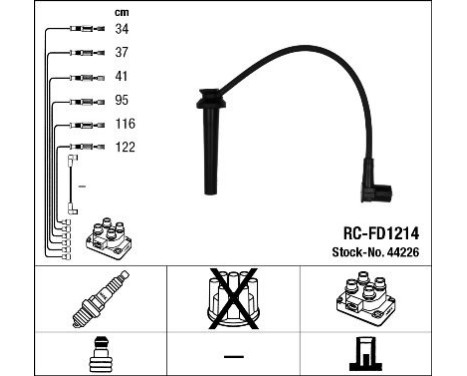 Ignition Cable Kit RC-FD1214 NGK
