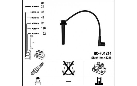 Ignition Cable Kit RC-FD1214 NGK