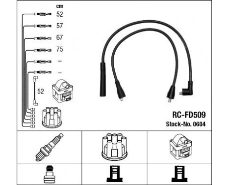 Ignition Cable Kit RC-FD509 NGK