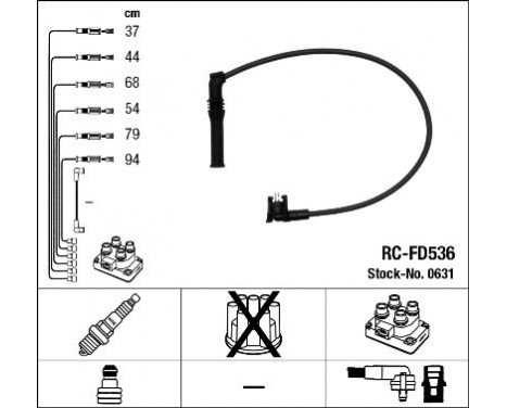 Ignition Cable Kit RC-FD536 NGK