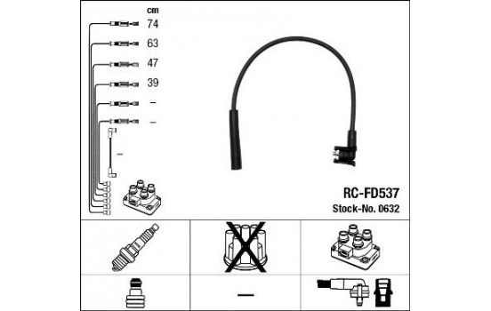 Ignition Cable Kit RC-FD537 NGK