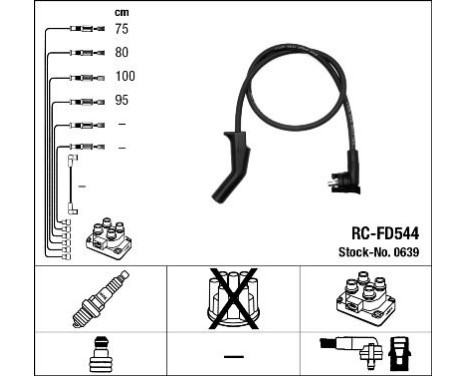 Ignition Cable Kit RC-FD544 NGK
