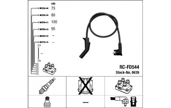 Ignition Cable Kit RC-FD544 NGK