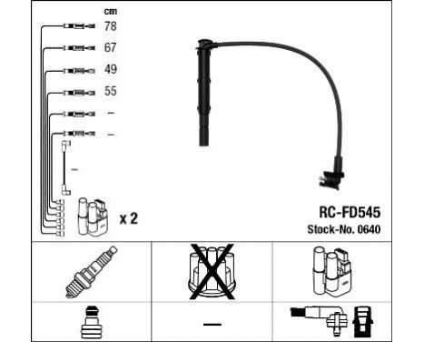 Ignition Cable Kit RC-FD545 NGK