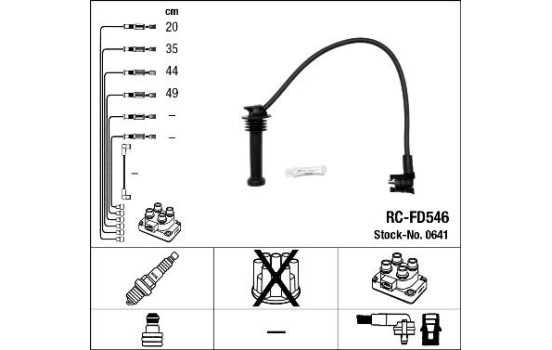 Ignition Cable Kit RC-FD546 NGK