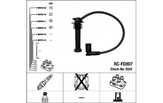 Ignition Cable Kit RC-FD807 NGK