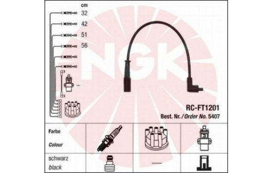Ignition Cable Kit RC-FT1201 NGK
