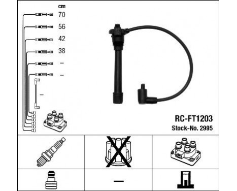 Ignition Cable Kit RC-FT1203 NGK