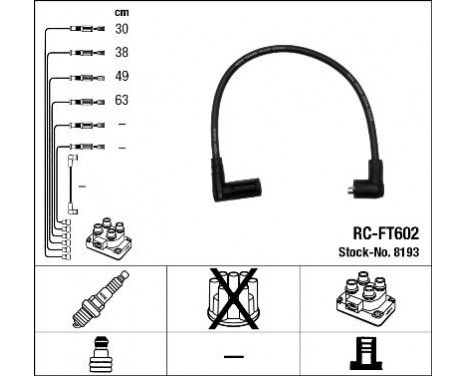 Ignition Cable Kit RC-FT602 NGK