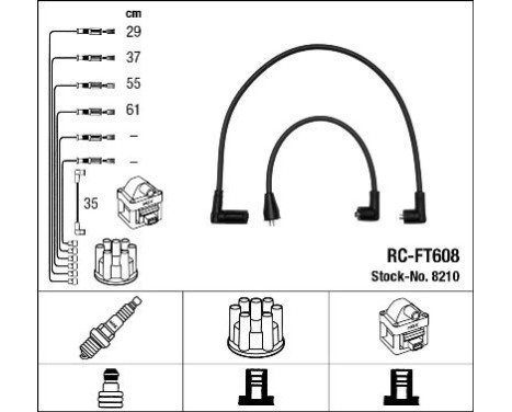 Ignition Cable Kit RC-FT608 NGK