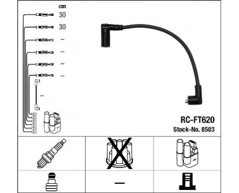 Ignition Cable Kit RC-FT620 NGK