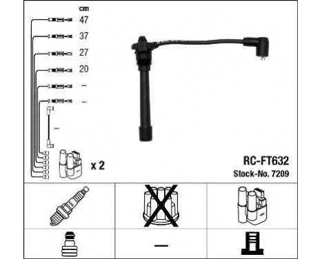 Ignition Cable Kit RC-FT632 NGK