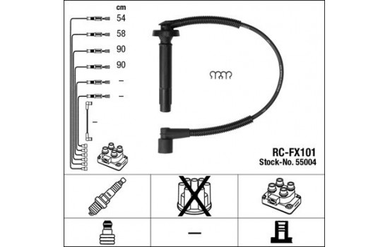 Ignition Cable Kit RC-FX101 NGK