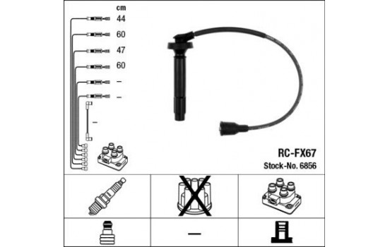 Ignition Cable Kit RC-FX67 NGK