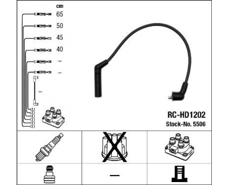 Ignition Cable Kit RC-HD1202 NGK