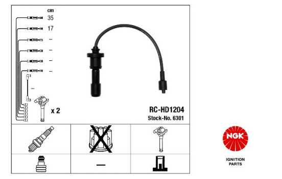 Ignition Cable Kit RC-HD1204 NGK