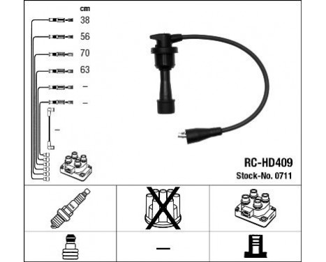 Ignition Cable Kit RC-HD409 NGK