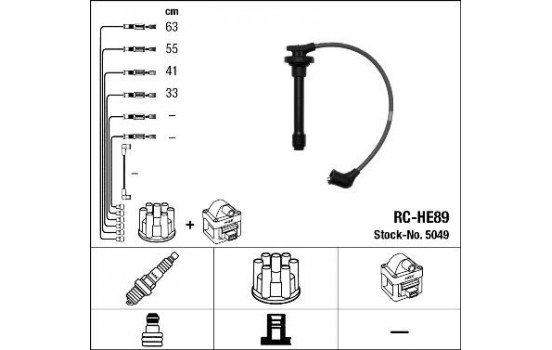 Ignition Cable Kit RC-HE89 NGK