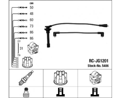 Ignition Cable Kit RC-JG1201 NGK