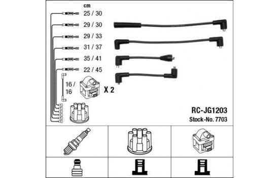 Ignition Cable Kit RC-JG1203 NGK