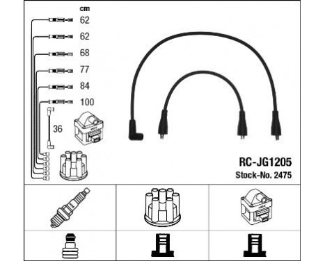 Ignition Cable Kit RC-JG1205 NGK