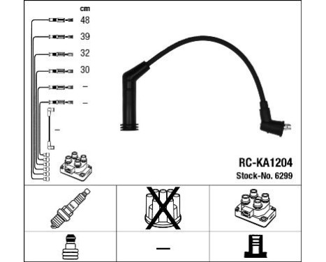 Ignition Cable Kit RC-KA1204 NGK