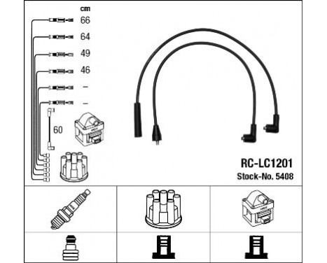 Ignition Cable Kit RC-LC1201 NGK